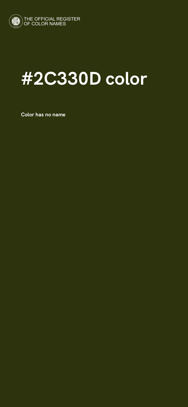 #2C330D color image