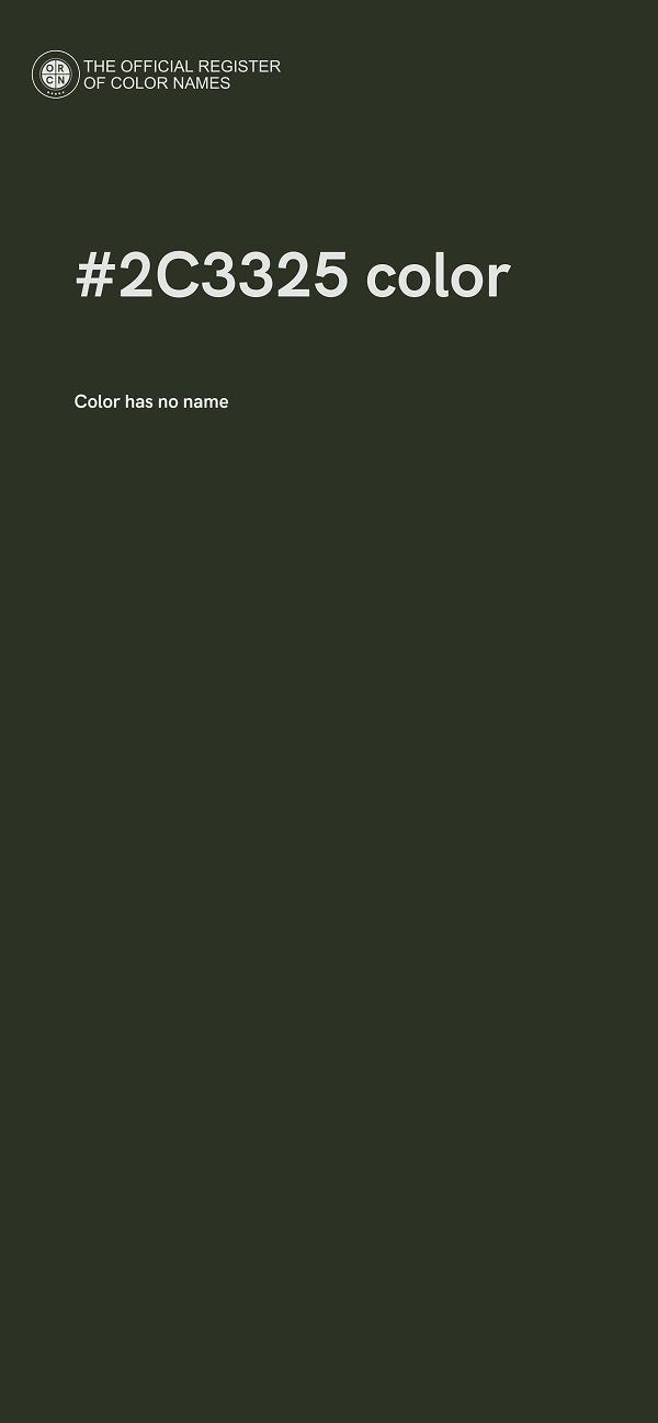 #2C3325 color image