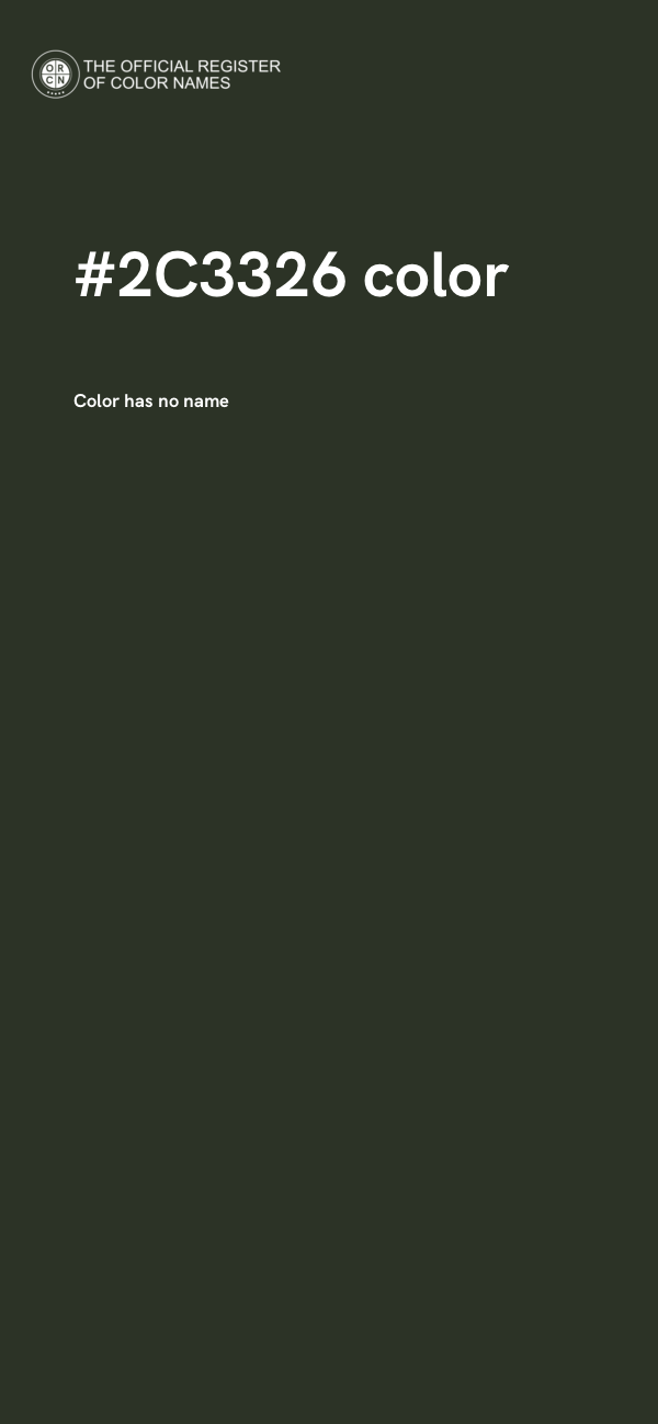 #2C3326 color image