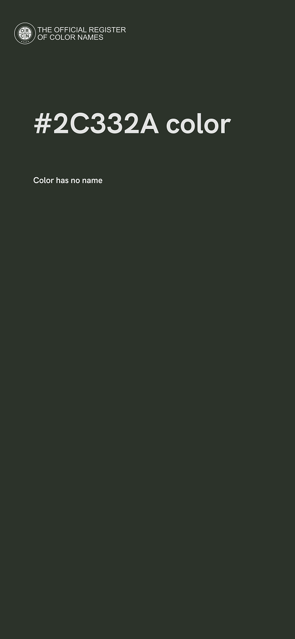 #2C332A color image