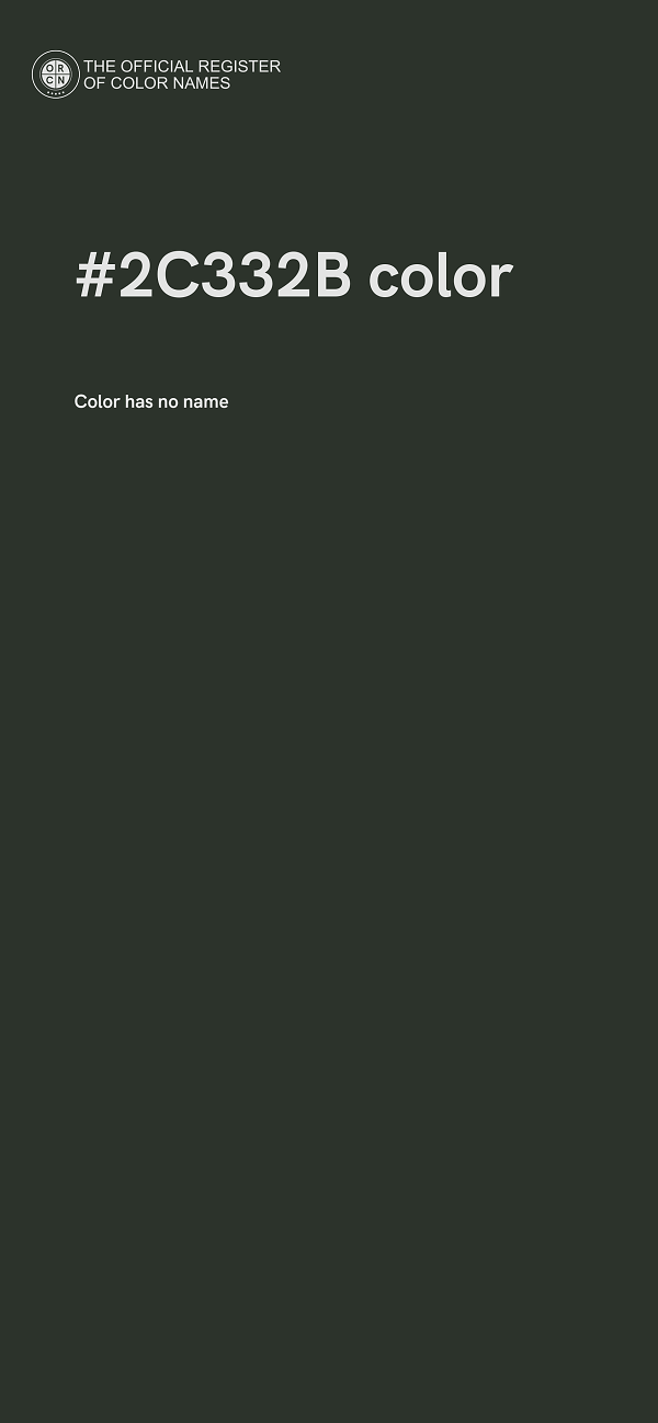 #2C332B color image