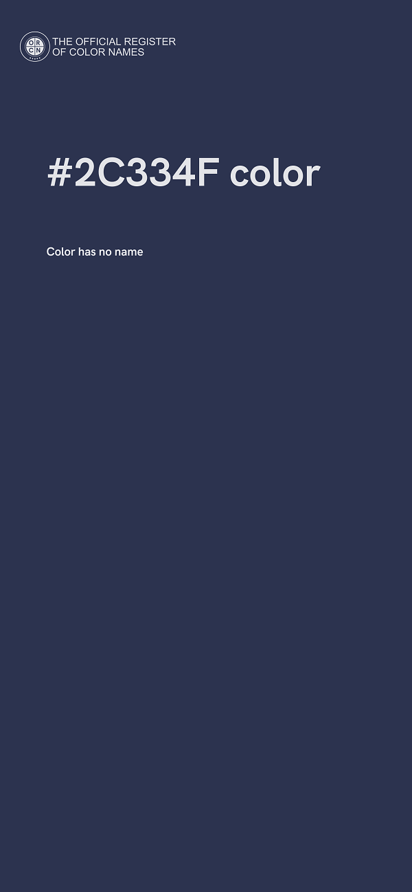 #2C334F color image