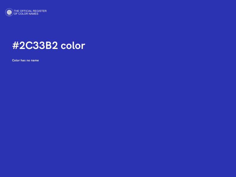 #2C33B2 color image