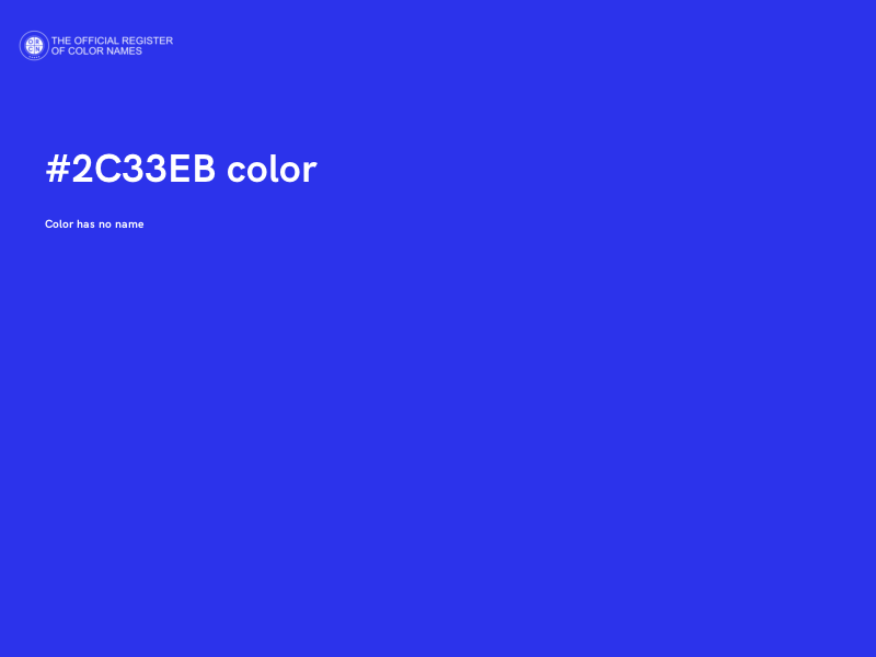 #2C33EB color image