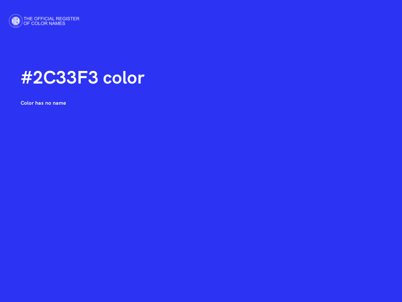 #2C33F3 color image