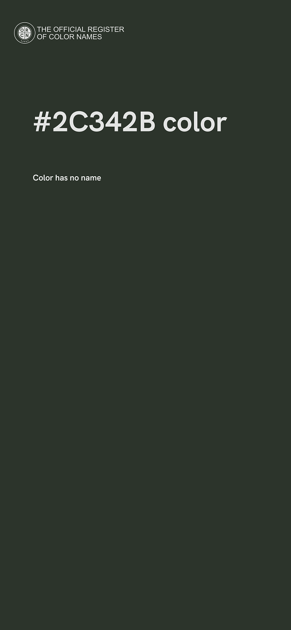 #2C342B color image