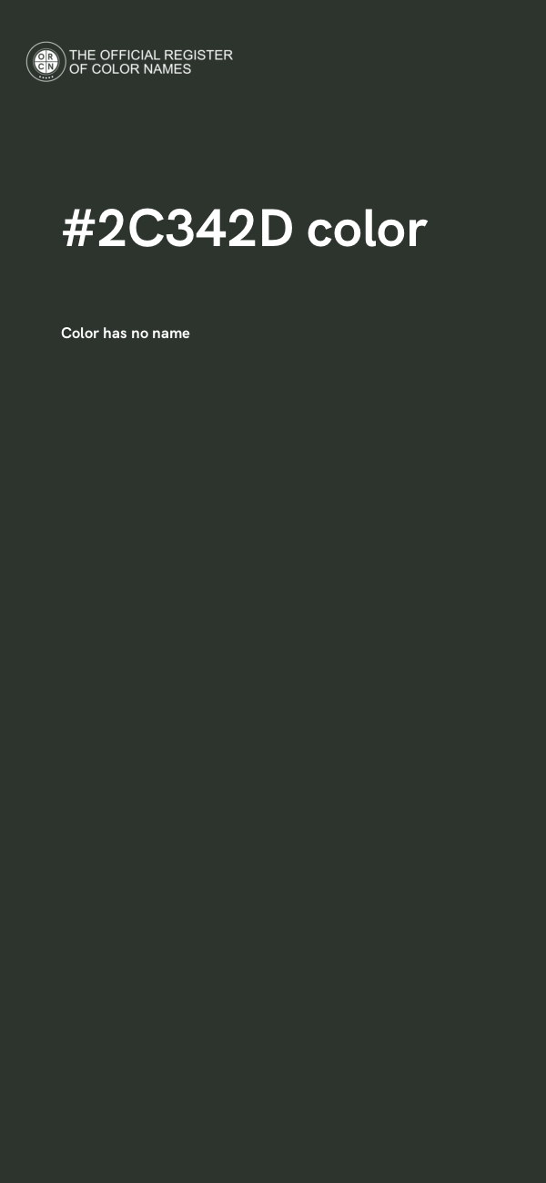 #2C342D color image
