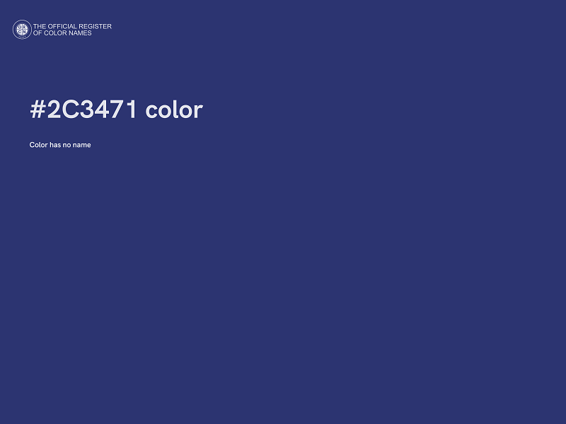 #2C3471 color image