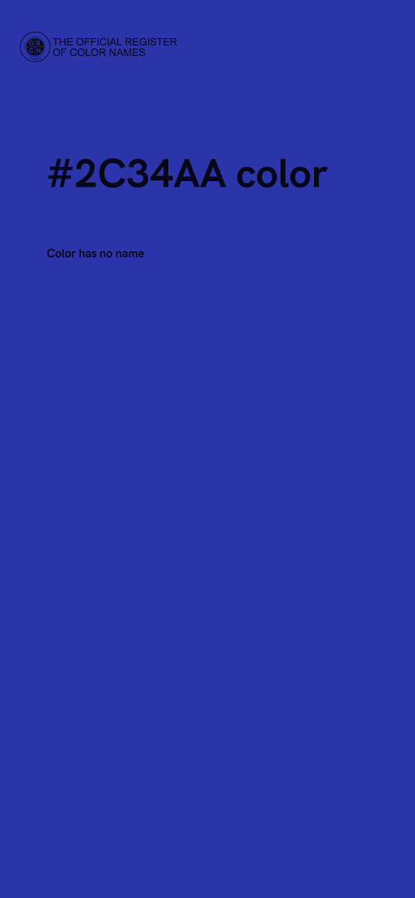 #2C34AA color image
