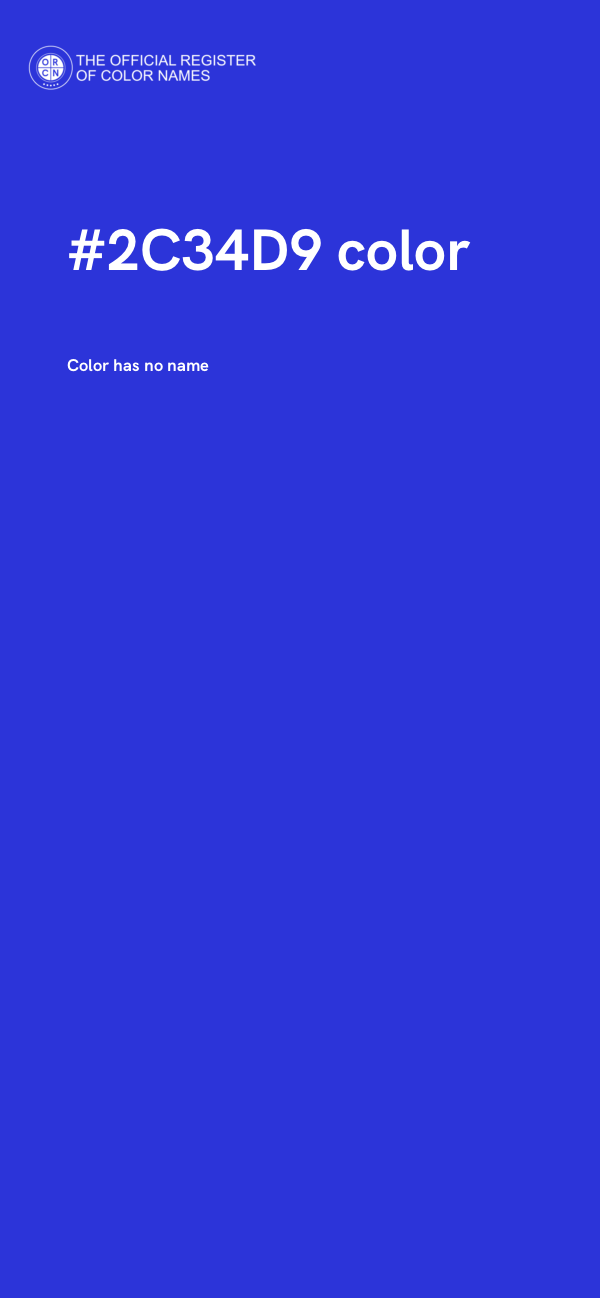 #2C34D9 color image