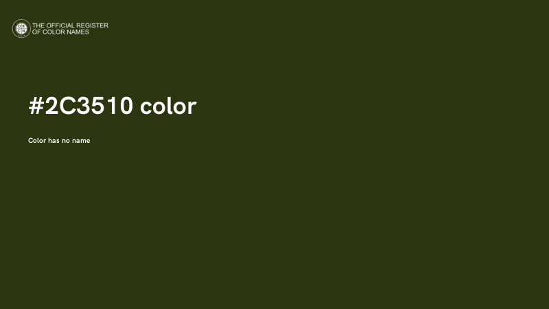 #2C3510 color image