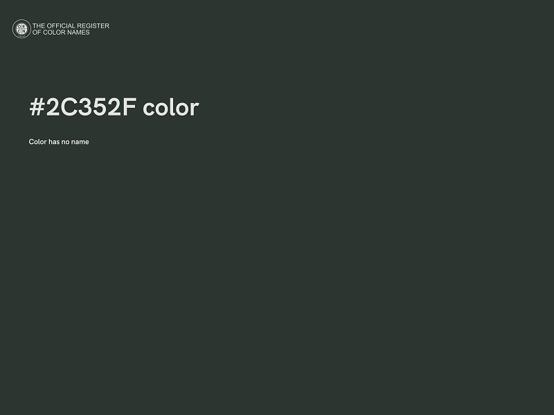 #2C352F color image