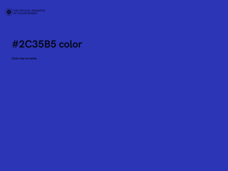 #2C35B5 color image