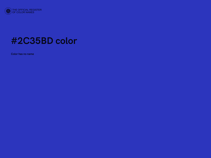 #2C35BD color image