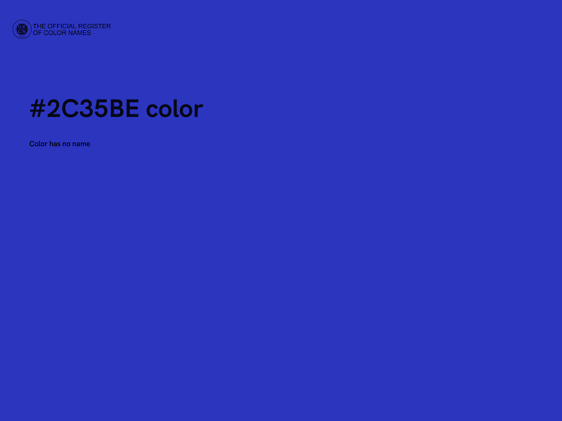 #2C35BE color image