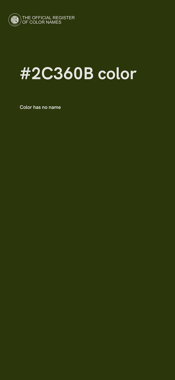 #2C360B color image