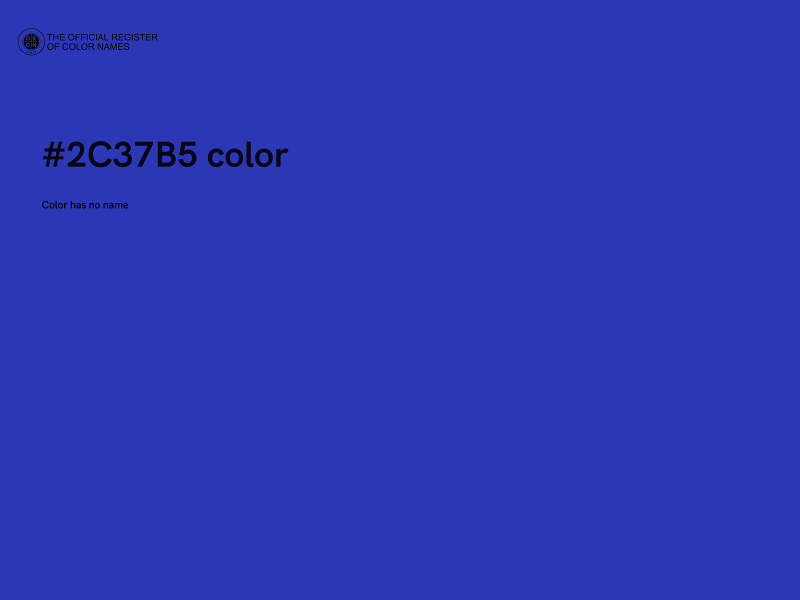 #2C37B5 color image