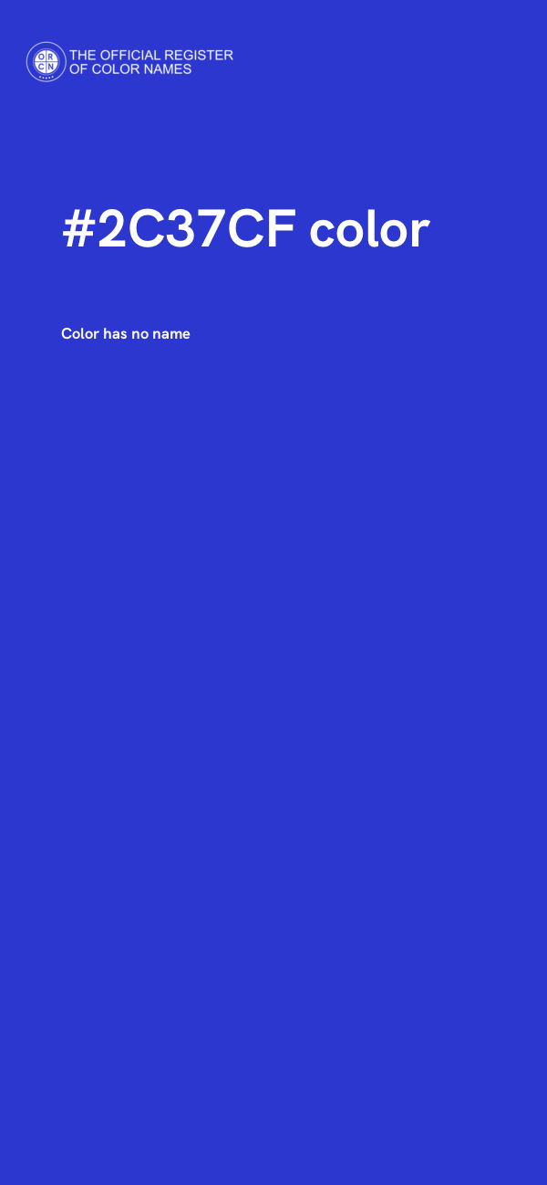 #2C37CF color image
