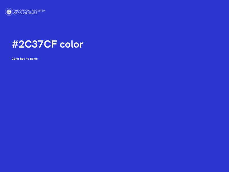 #2C37CF color image