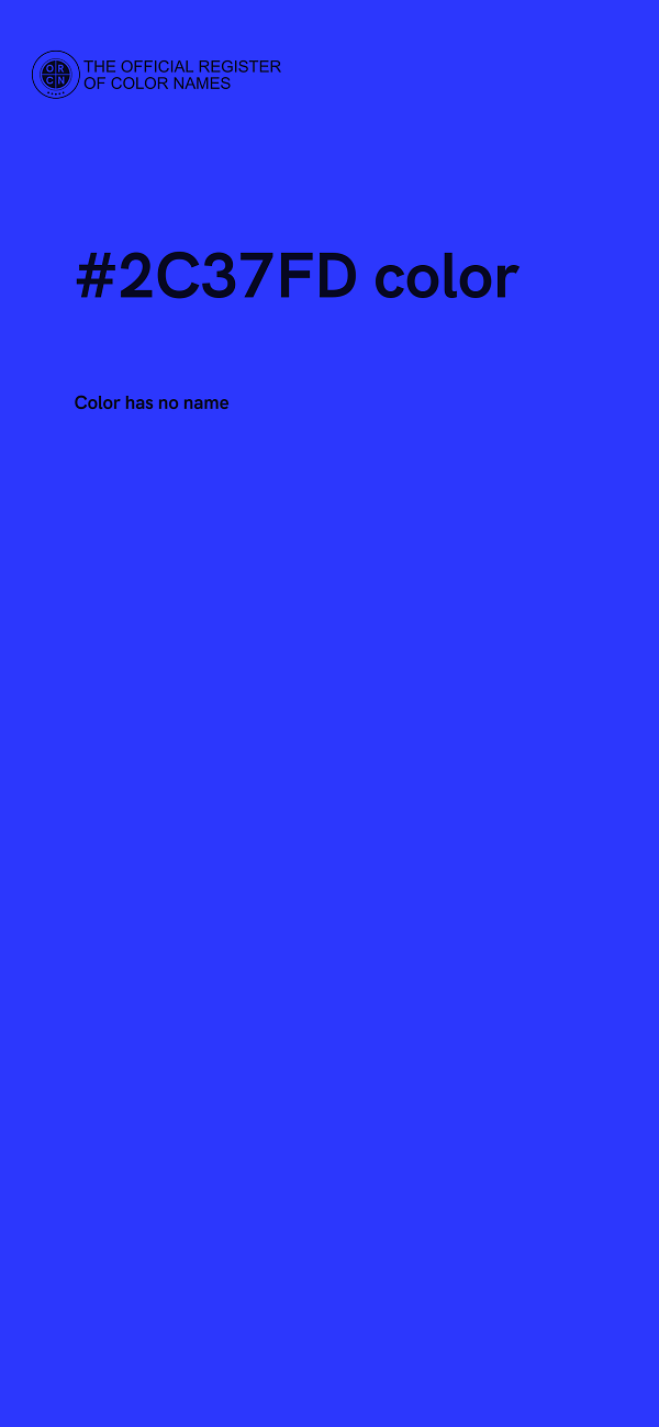 #2C37FD color image