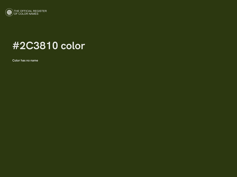 #2C3810 color image