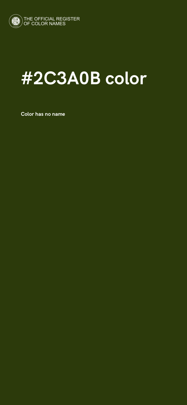 #2C3A0B color image