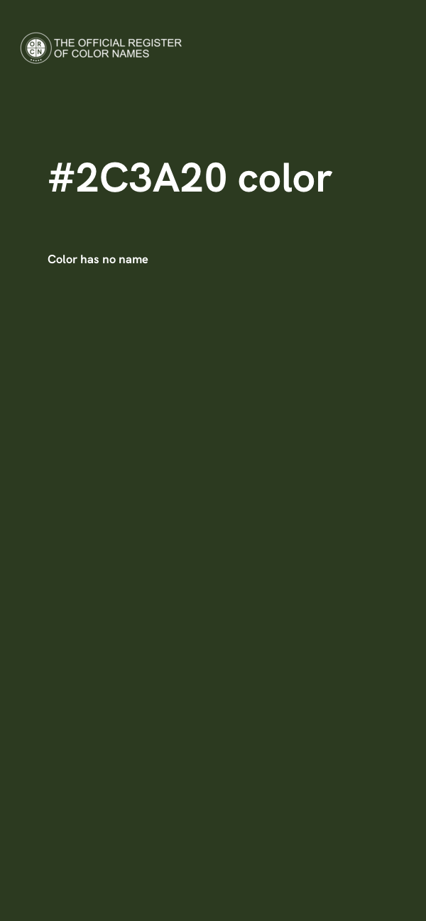 #2C3A20 color image