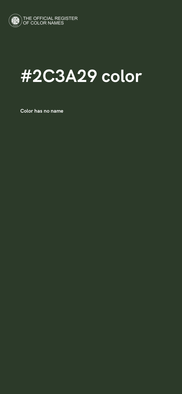 #2C3A29 color image