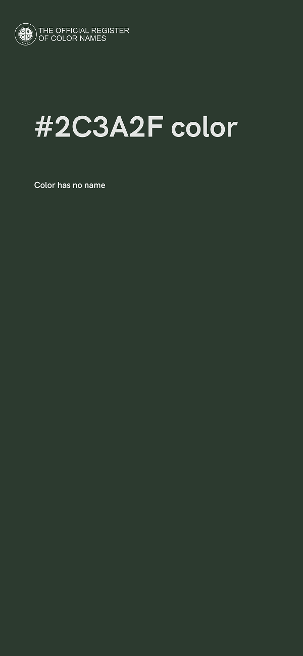 #2C3A2F color image