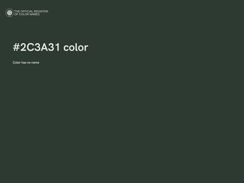 #2C3A31 color image