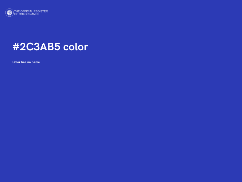 #2C3AB5 color image