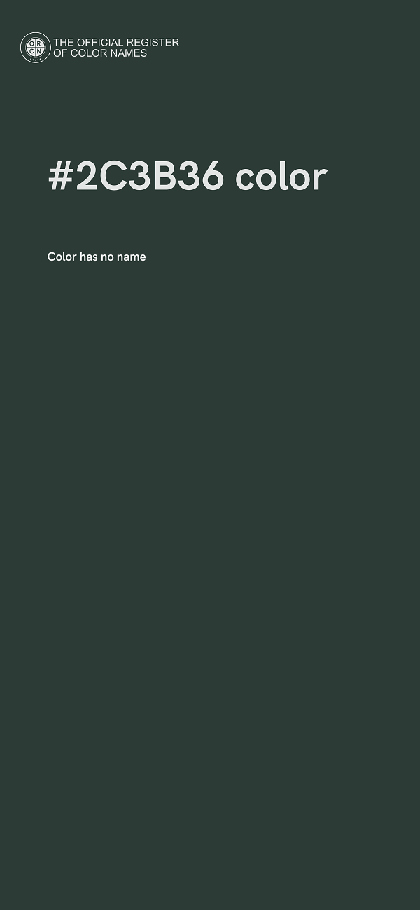 #2C3B36 color image