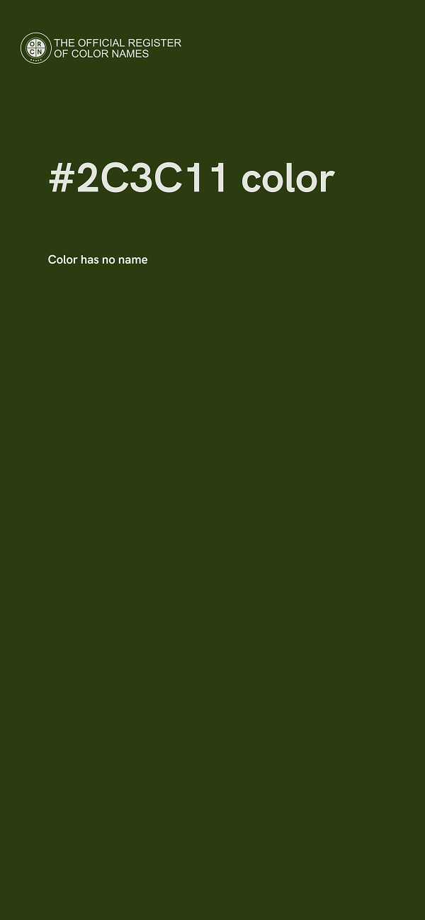 #2C3C11 color image