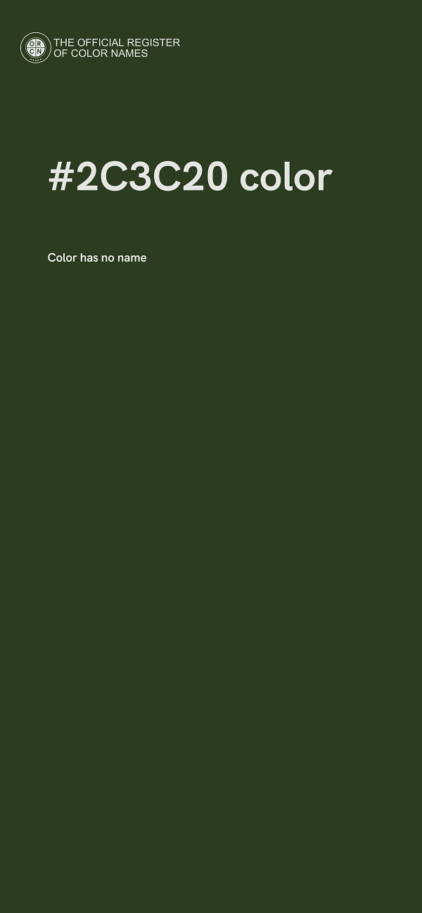 #2C3C20 color image