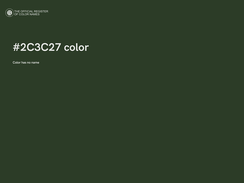 #2C3C27 color image