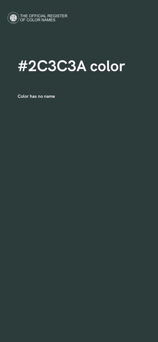 #2C3C3A color image