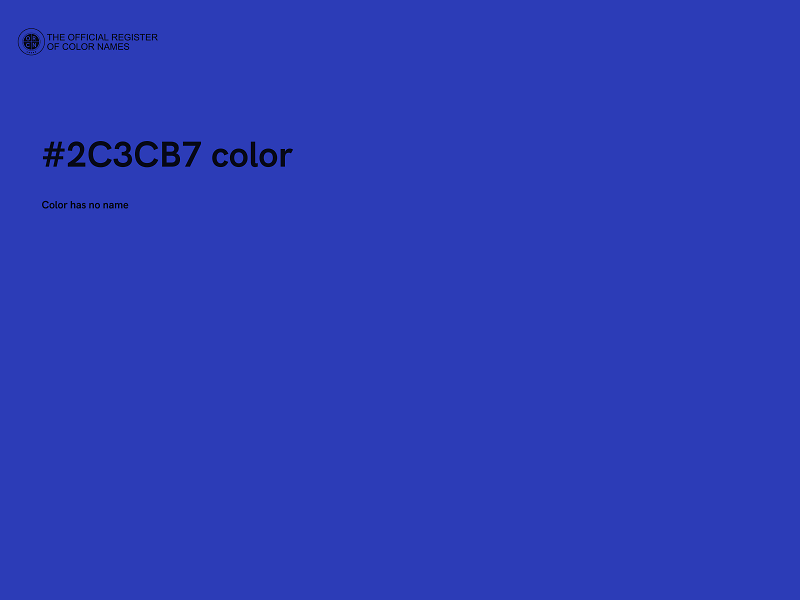 #2C3CB7 color image