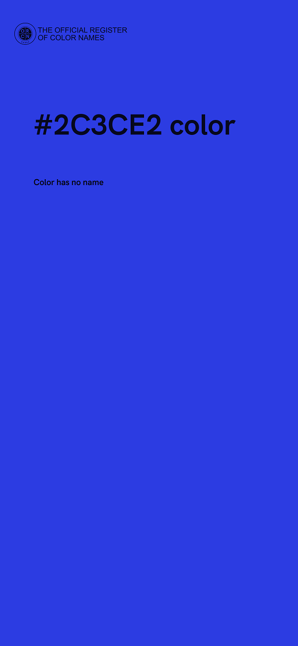 #2C3CE2 color image