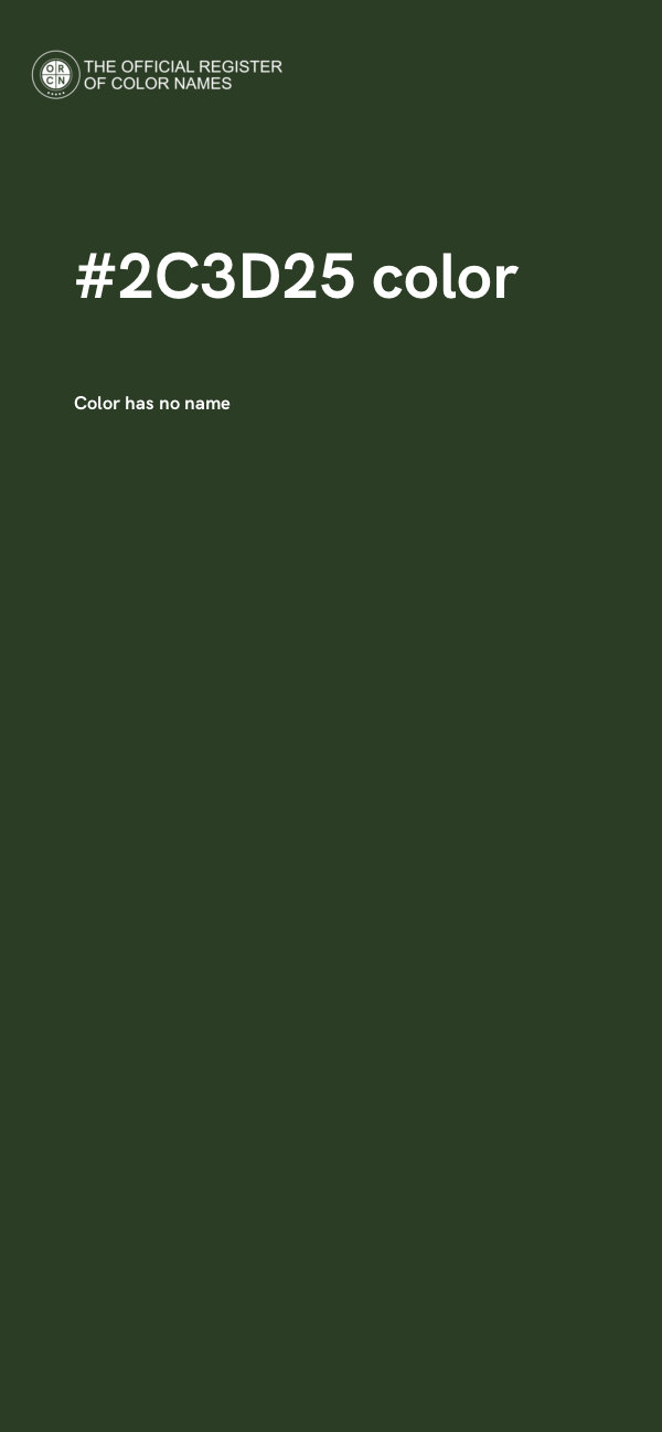 #2C3D25 color image