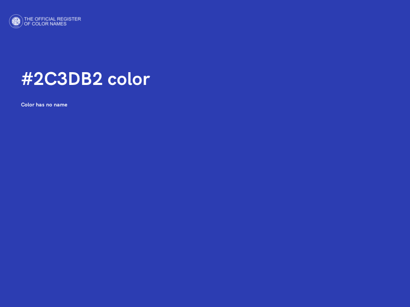 #2C3DB2 color image