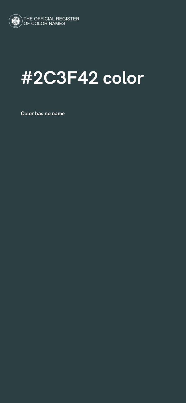 #2C3F42 color image