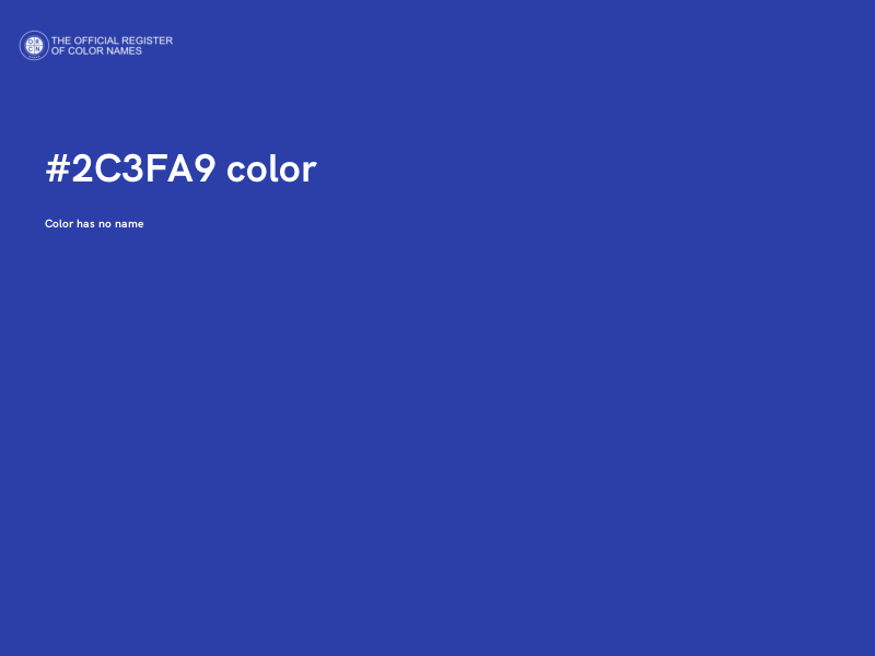 #2C3FA9 color image