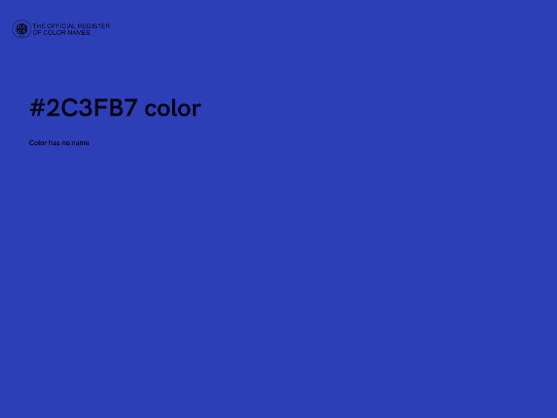 #2C3FB7 color image