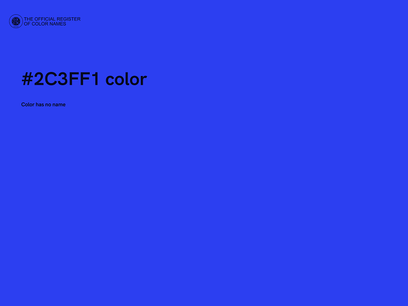 #2C3FF1 color image