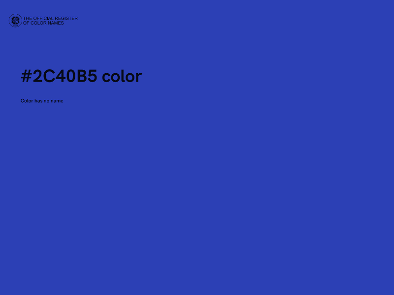 #2C40B5 color image