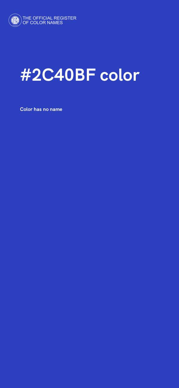 #2C40BF color image