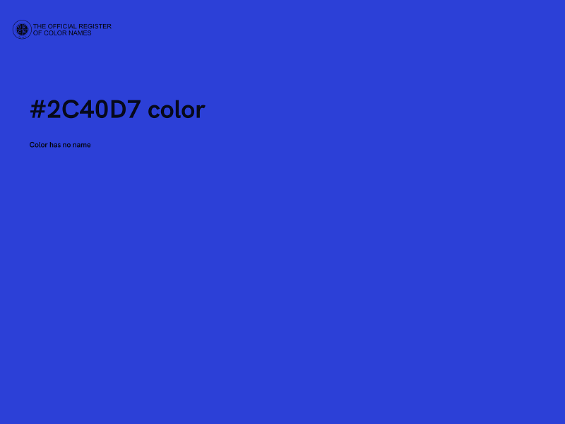 #2C40D7 color image