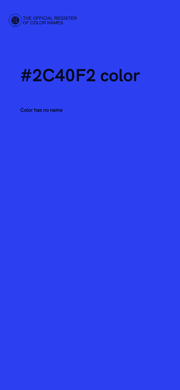 #2C40F2 color image