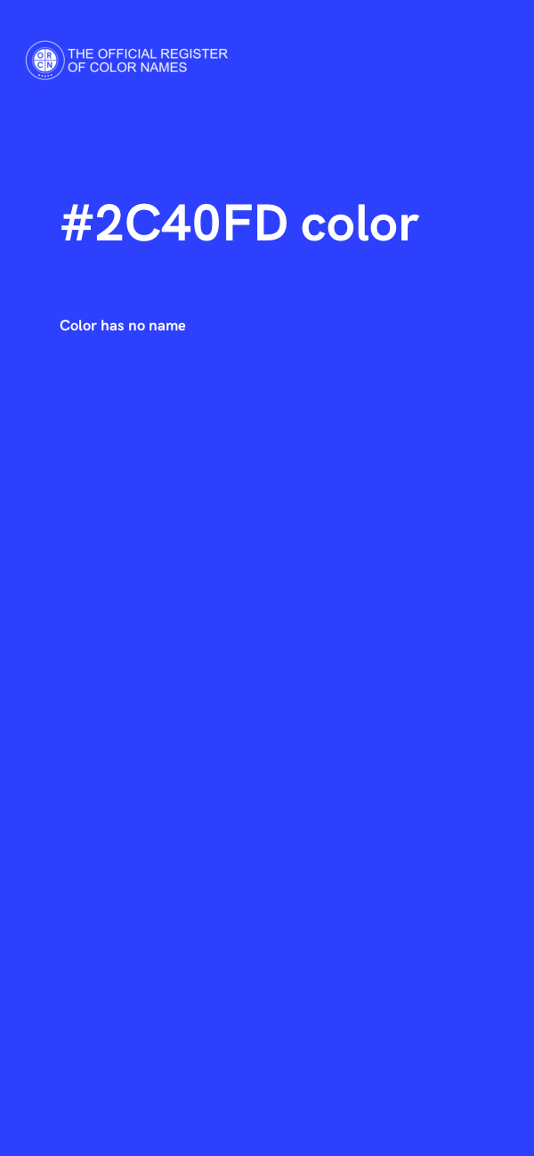 #2C40FD color image