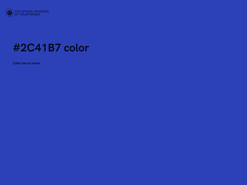 #2C41B7 color image